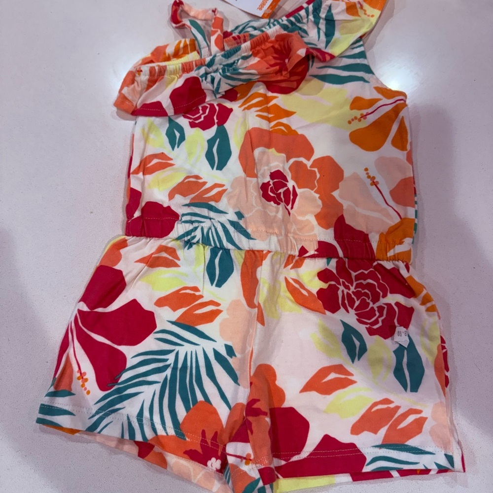 Gymboree Floral Hawaiian Sleeveless One Shoulder Kids Romper New w/ Tag size 4